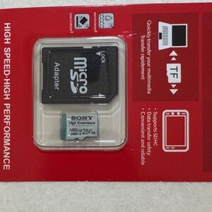 Sony High Endurance 256GB Micro SD Card with Black Adapter